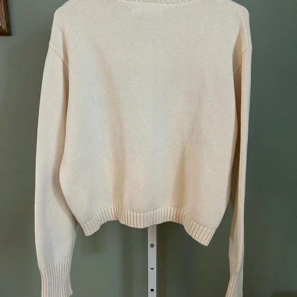 Dairy Boy Cream Sweater with Star Pattern - Picture 3 of 3
